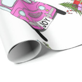 Pink Car with Christmas Gifts Cadeaupapier (Rol Hoek)