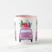 Pink Car with Christmas Gifts Mok (Midden)