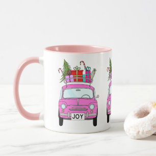 Pink Car with Christmas Gifts Mok