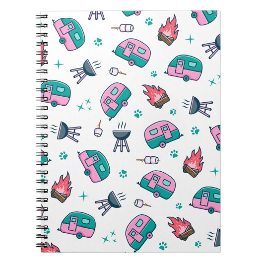 Pink Caravan Adventure Notitieboek (Voorkant)