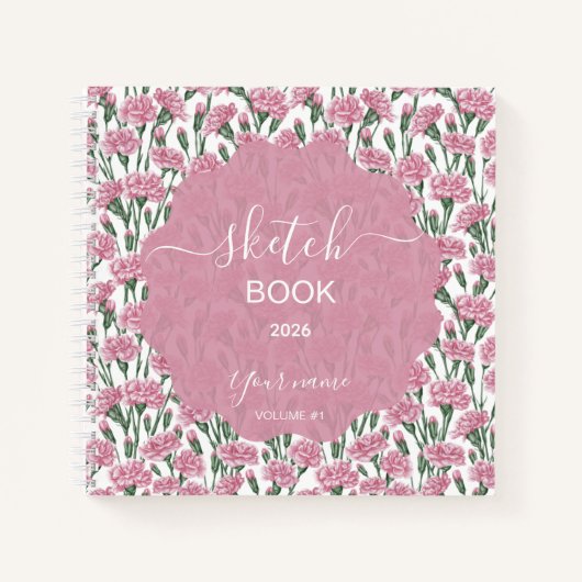  Pink Carnation Notitieboek (Voorkant)