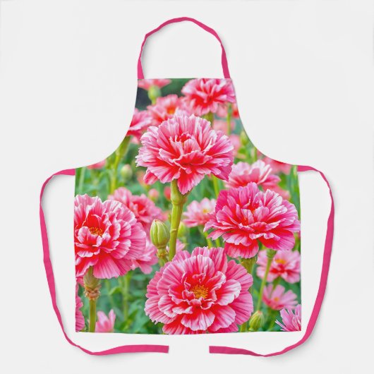 Pink Carnations Apron Schort (Voorkant)