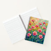 Pink Carnations Notebook Notitieboek (Binnen)