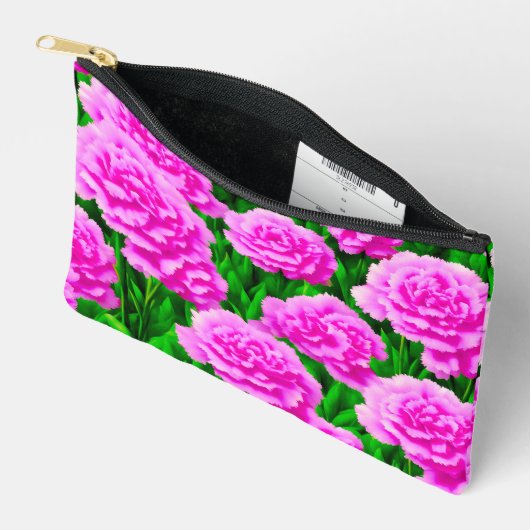 Pink Carnations Pouch Etui (Open)