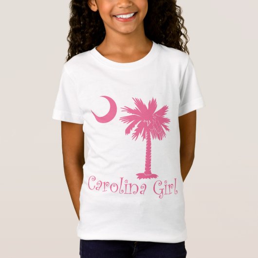 Pink Carolina Girl Palmetto T-shirt (Voorkant)