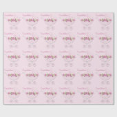 Pink Carriage Baby Girl Cadeaupapier (Vlak)
