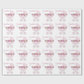 Pink Carriage Baby Girl Cadeaupapier (Vlak)