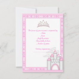 PINK CASTLE PRINCESS BIRTHDAY PARTY RSVP NEW
