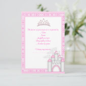 PINK CASTLE PRINCESS BIRTHDAY PARTY RSVP NEW (Staand voorkant)