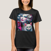 Pink Cat Lady T-shirt (Voorkant)