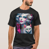 Pink Cat Lady T-shirt (Voorkant)