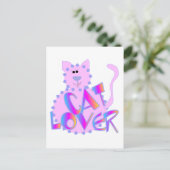 Pink Cat Lover Tshirts en geschenken Briefkaart (Staand voorkant)