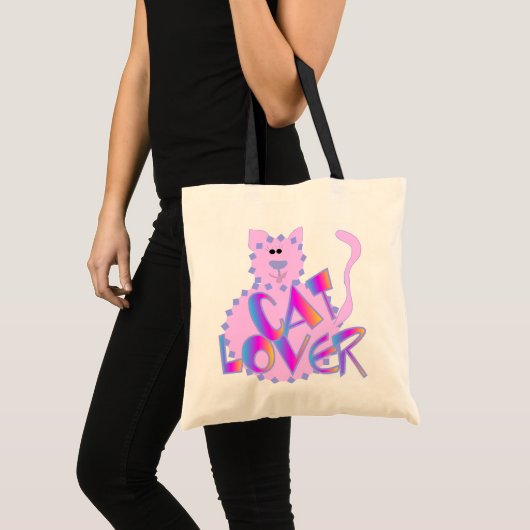 Pink Cat Lover Tshirts en geschenken Tote Bag (Voorkant (product))
