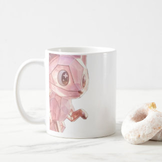 Pink cat printed mug koffiemok