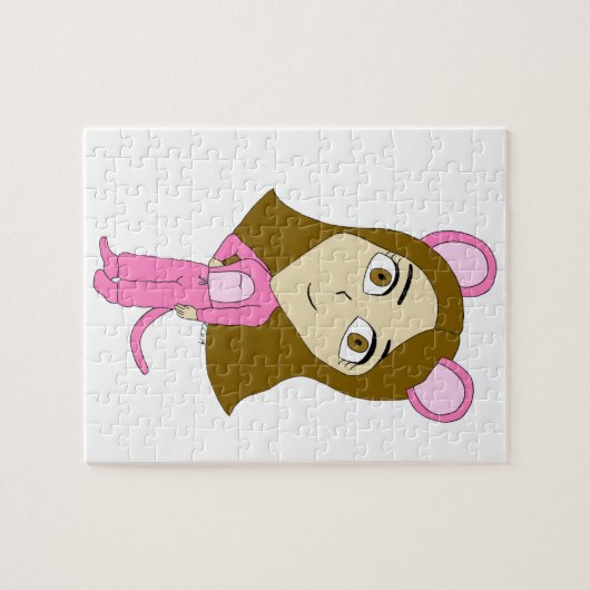 pink catgirl     legpuzzel (Horizontaal)