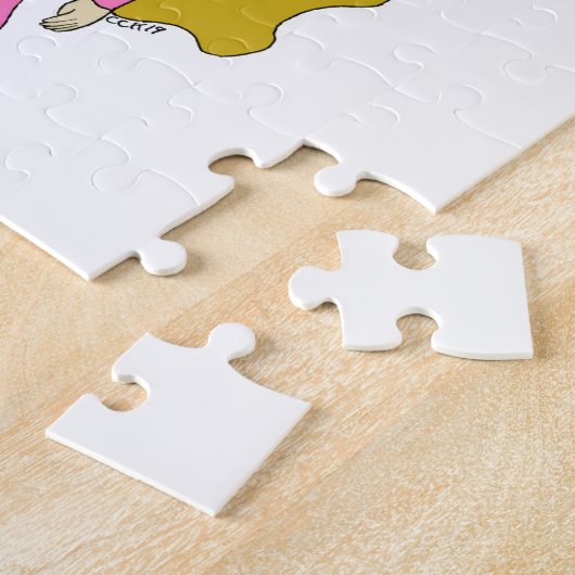 pink catgirl  legpuzzel (Zijkant)