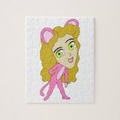 pink catgirl  legpuzzel (Verticaal)