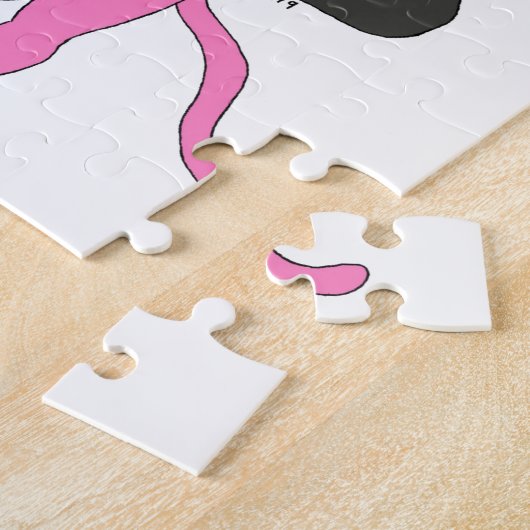 pink catgirl     legpuzzel (Zijkant)