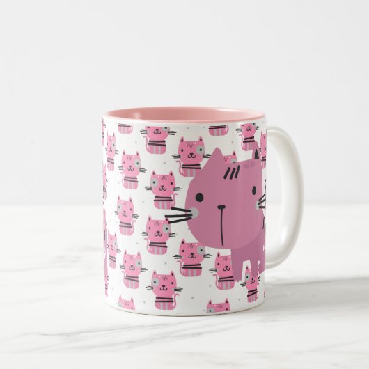 Pink Cats Coffee Mok (Voorkant rechts)
