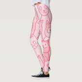 Pink Cats, Schattig naadloos patroon. Leggings (Links)