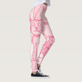 Pink Cats, Schattig naadloos patroon. Leggings (Rechts)