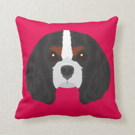 Pink Cavalier King Charles Spaniel Kussen