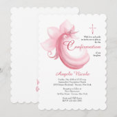 Pink Celebration Uitnodiging (Voorkant / Achterkant)