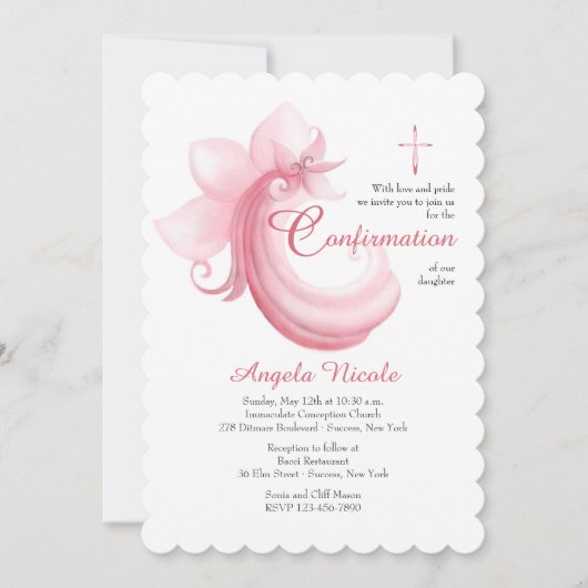 Pink Celebration Uitnodiging (Voorkant)