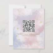  Pink Celestial RSVP Card | Watercolor Stars Kaartje (Achterkant)