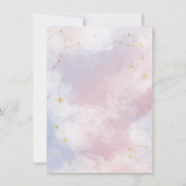 Pink Celestial Thank You Card | Watercolor Clouds Bedankkaart (Achterkant)