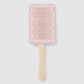 Pink Ceremony Program Hand Fan Handwaaier (Achterkant)