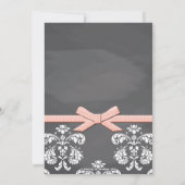 Pink Chalkboard Firefly Mason Jar Baby shower Kaart (Achterkant)