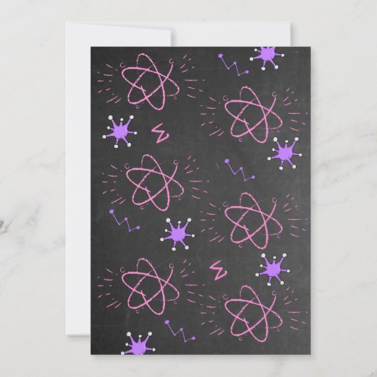 Pink Chalkboard Science Kaart (Achterkant)