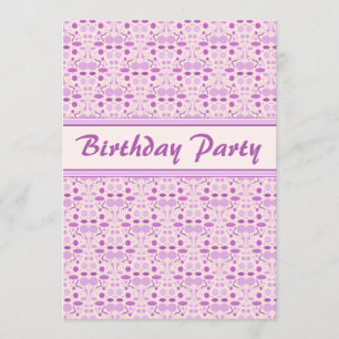 Pink Champagne Birthday Polka Dot Party Kaart