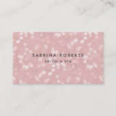 Pink Champagne Bokeh Appointment Card Afsprakenkaartje (Voorkant)