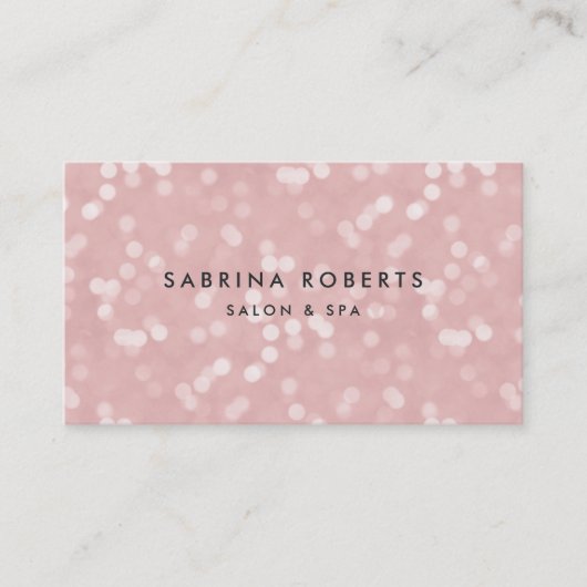 Pink Champagne Bokeh Appointment Card Afsprakenkaartje (Voorkant)