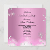 Pink Champagne High Heels Birthday Party 2 Kaart (Achterkant)