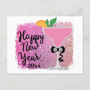 Pink Champagne New Years Eve Party Uitnodiging Briefkaart