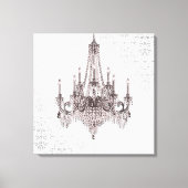 Pink Chandelier Canvas Afdruk (Voorkant)