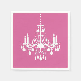 Pink Chandelier Napkin Servetten