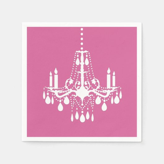 Pink Chandelier Napkin Servetten (Voorkant)
