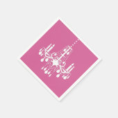 Pink Chandelier Napkin Servetten (Hoek)