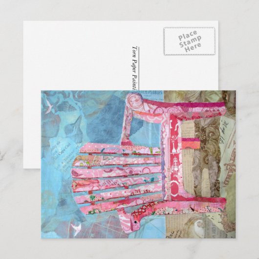 pink chari - plakken briefkaart (Voorkant / Achterkant)