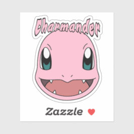 Pink Charmander Pokemon Fanart Sticker
