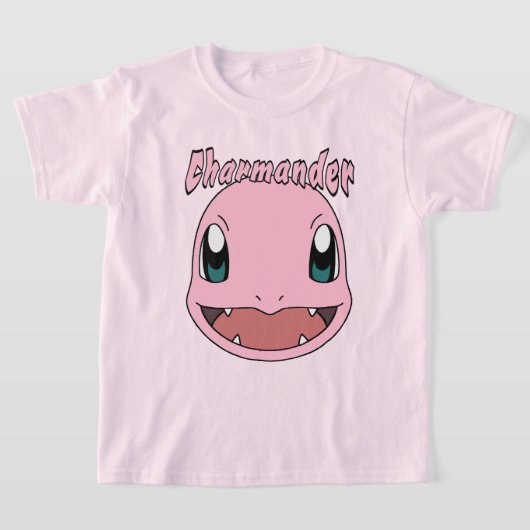 Pink Charmander Pokemon Fanart T-shirt (Laagn)