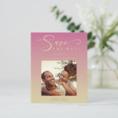 Pink Cheap Gradient Minimalist Photo Couple (Staand voorkant)