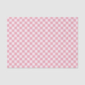 Pink Checker Checkerboard Checkered Girly Retro Tissuepapier (Voorkant)