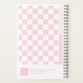 Pink Checkerboard Color Palette Aesthetic Notebook Notitieboek (Achterkant)