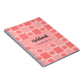 Pink Checkered Floral Notitieboek (Rechterzijde)