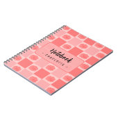 Pink Checkered Floral Notitieboek (Linkerzijde)